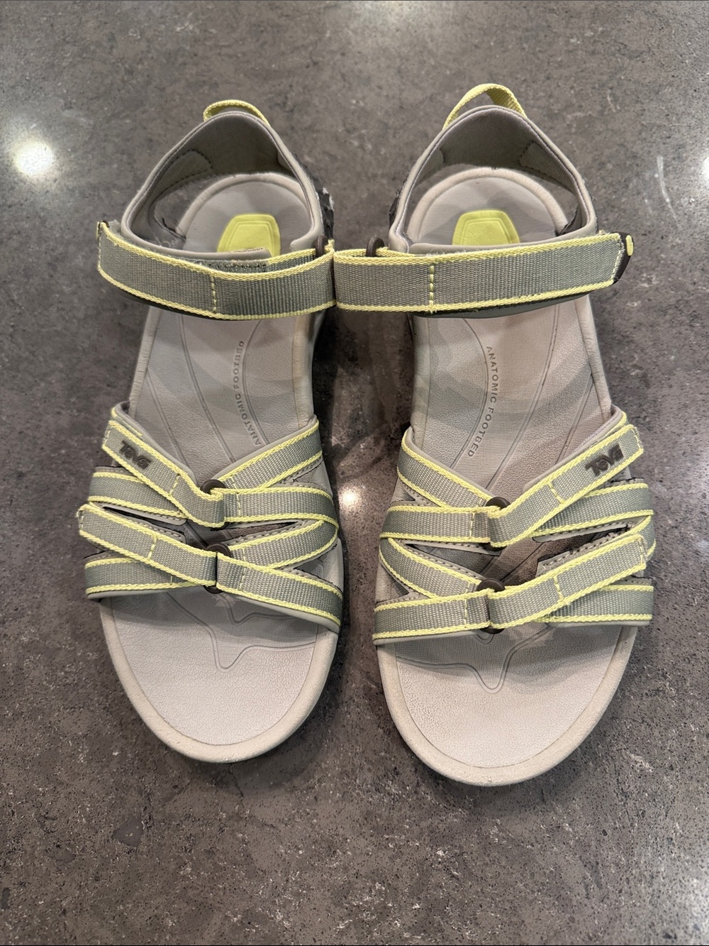 Teva Women’s Tirra Sporty as 8.5. Yellow/Olive green